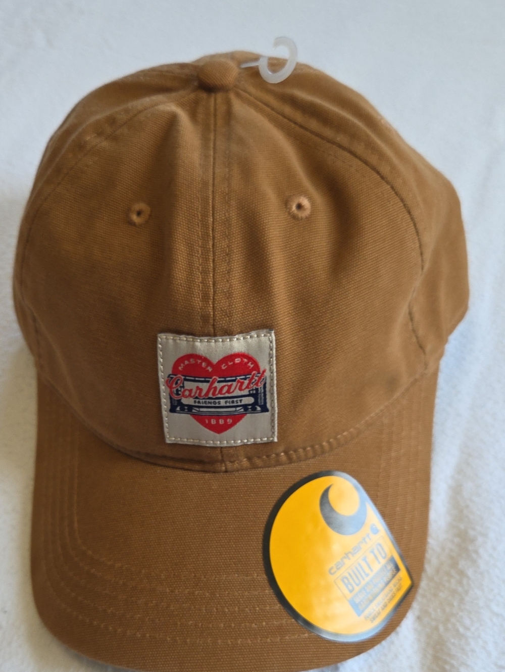 Carhartt Tan/Brown Canvas Baseball Cap with Front Patch NWT